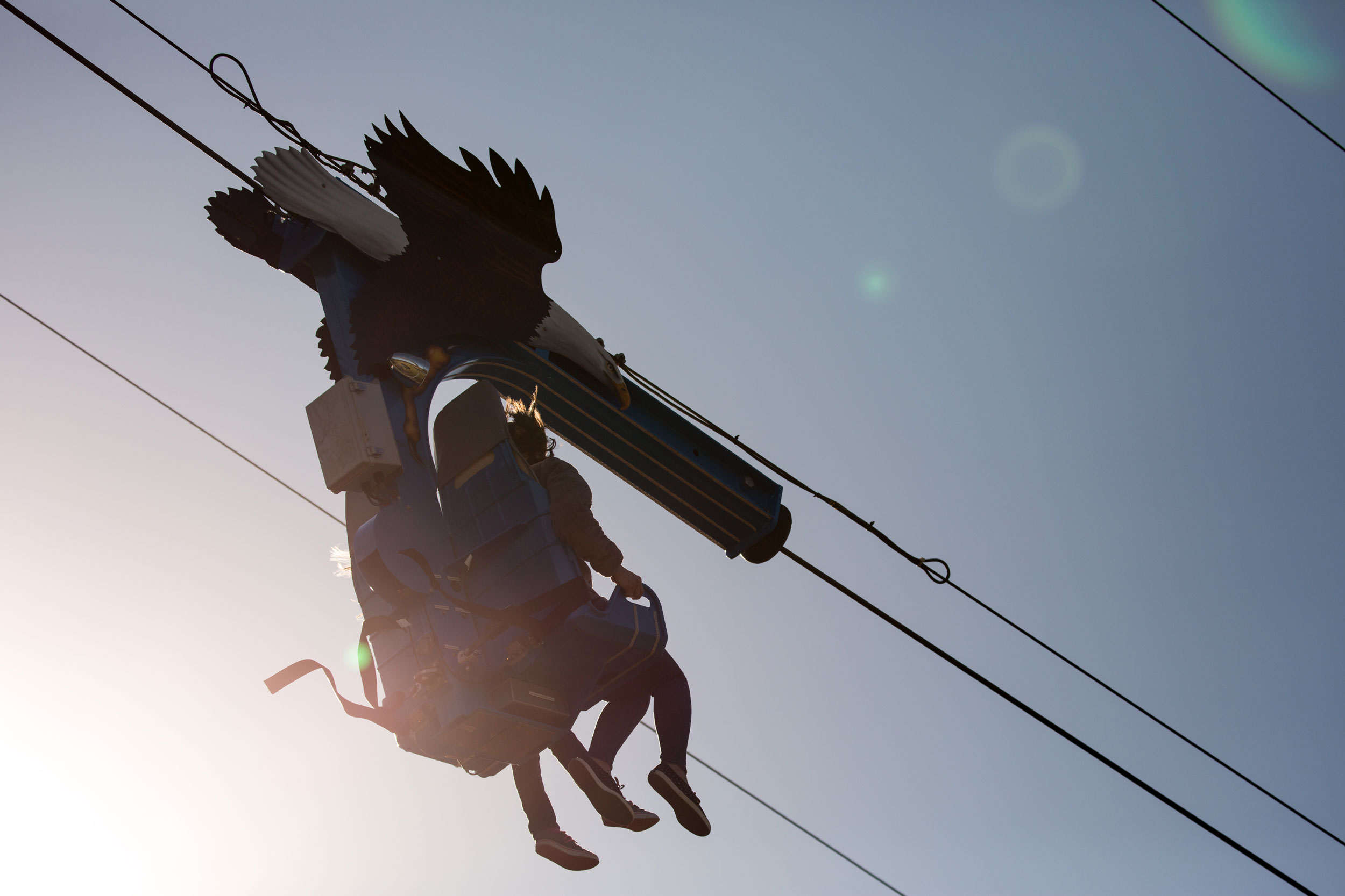 visitors on a ride